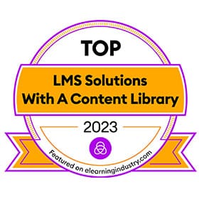 eLearning Industry Top LMS Solution with a Content Library 2023