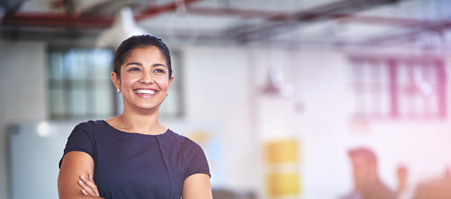 Woman standing in an office