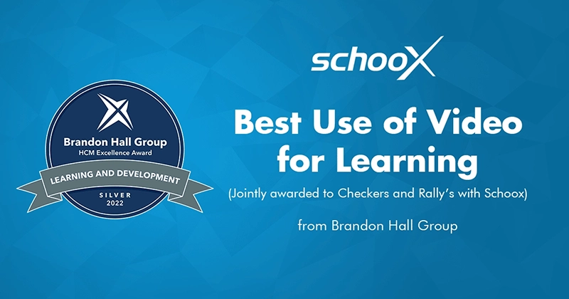 Brandon Hall Group Silver award for Best Use of Video for Learning from 2022.