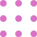 Nine pink dots arranged in a three by three grid pattern.