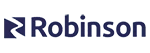 Robinson logo with a stylized arrow and text in blue and purple colors.