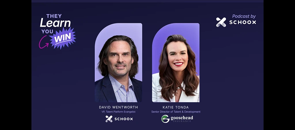A promotional graphic for a podcast featuring David Wentworth and Katie Tonda, with their names and titles.