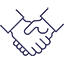 Icon of two hands held together in a handshake