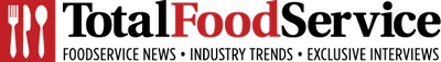Logo of Total Food Service with utensils and red lettering.
