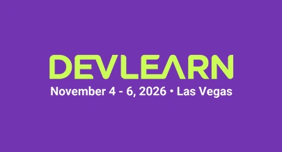 DEVLEARN conference logo with dates November 4-6, 2026, in Las Vegas.