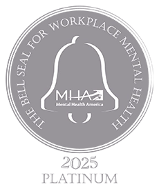 Mental Health America Bell Seal for Workplace Mental Health 2025 badge