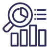 Blue business impact icon