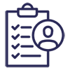 Blue compliance icon