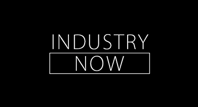 Industry Now text logo on a black background